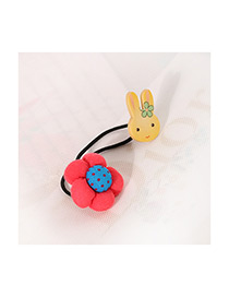 Cute Watermelon Red Flower &rabbit Shape Decorated Simple Hair Band