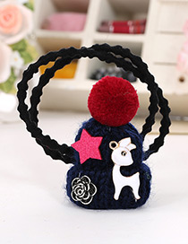 Fashion Navy Hat Shape Decorated Simple Double Layer Baby Hair Band