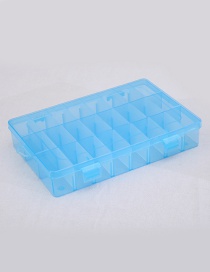 Fashion Blue Pure Color Decorated Square Shape Detachable Storage Box