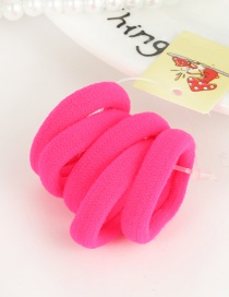 Cute Plum-red Pure Color Decorated Simple Round Shape Hair Band (5pcs)