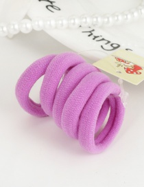 Cute Purple Pure Color Decorated Simple Round Shape Hair Band (5pcs)