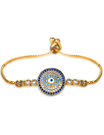 Personality Gold Color Eye Shape Decorated Bracelet