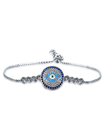 Personality Silver Color Eye Shape Decorated Bracelet