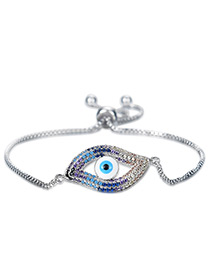 Personality Silver Color Hollow Out Eye Decorated Bracelet