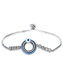 Personality Silver Color Hollow Out Round Decorated Bracelet