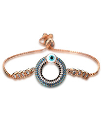 Personality Rose Gold Hollow Out Round Decorated Bracelet