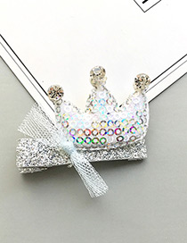 Cute Silver Color Diadema Shape Decorated Baby Hairpin