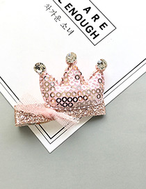 Cute Pink Diadema Shape Decorated Baby Hairpin