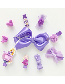 Cute Purple Bowknot Decorated Hairpin