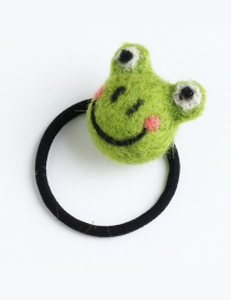 Lovely Green Little Frog Decorated Pure Color Hairpin