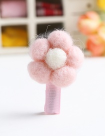 Lovely Light Pink Flower Decorated Pure Color Simple Hairpin