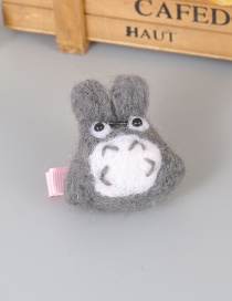 Lovely Gray Cartoon Cat Decorated Simple Hairpin