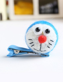 Lovely Blue Little Doraemon Decorated Simple Hairpin