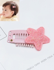 Lovely Pink Little Star Decorated Pure Color Hairpin