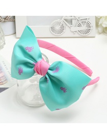 Lovely Blue Bowknot Decorated Color Matching Hair Hoop