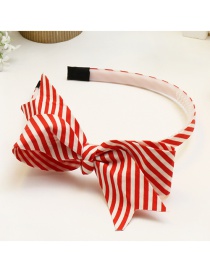 Lovely Red+white Bowknot Decorated Color Matching Hair Hoop