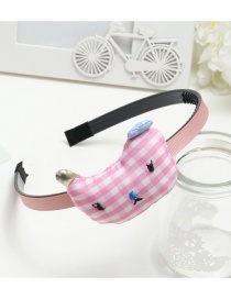 Lovely Pink Cat Decorated Color Matching Hair Hoop