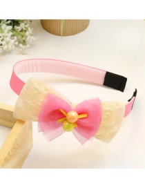 Lovely Yellow Bowknot Decorated Color Matching Hair Hoop