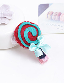 Lovely Blue Lollipop Shape Decorated Color Matching Hairpin