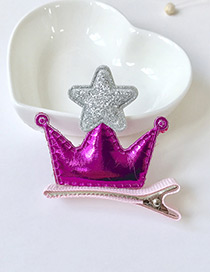 Fashion Purple Crown&star Decorated Simple Hairpin