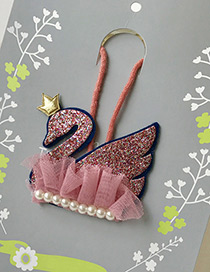 Fashion Pink Swan Decorated Simple Children Choker