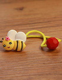 Fashion Yellow Little Bee Decorated Color Matching Hair Band (1pc)
