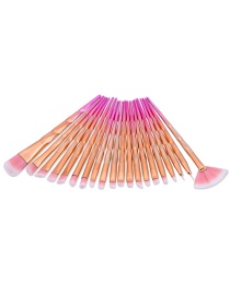 Fashion Pink Color Matching Decorated Mermaid Makeup Brush(20pcs)