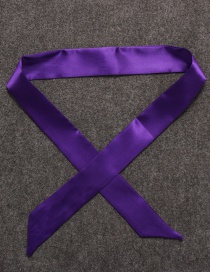 Fashion Purple Pure Color Decorated Simple Scarf