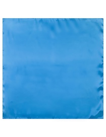 Fashion Blue Square Shape Decorated Pure Color Simple Scarf