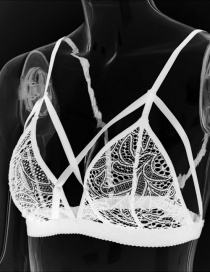 Sexy White Corss Decorated Perspective Lingerie