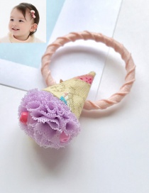Lovely Purple Ice Cream Shape Decorated Simple Hair Band