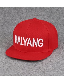 Fashion Red Letter Pattern Decorated Pure Color Hip-hop Cap
