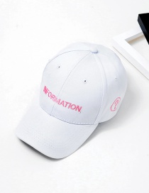 Fashion White Queation Mark Pattern Decorated Pure Color Cap