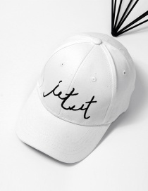Fashion White Embroidery Letter Decorated Baseball Cap