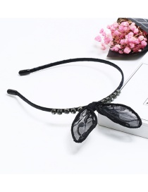 Fashion Black Rabbit Ears Decorated Pure Color Hair Claw